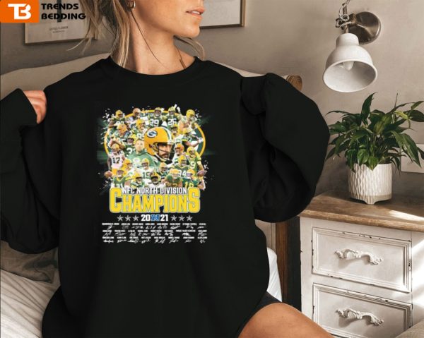 Green Bay Packers Teams NFC North Division Champions 2021 Signatures Sweatshirt