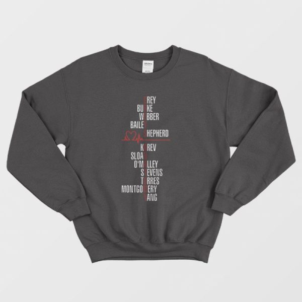 Grey’s Anatomy Squad Names Sweatshirt