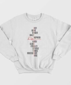 Greys Anatomy Squad Names Sweatshirt 4