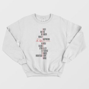 Greys Anatomy Squad Names Sweatshirt 4