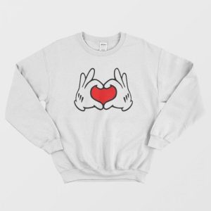 Hands Heart Mickey Mouse Love Sweatshirt