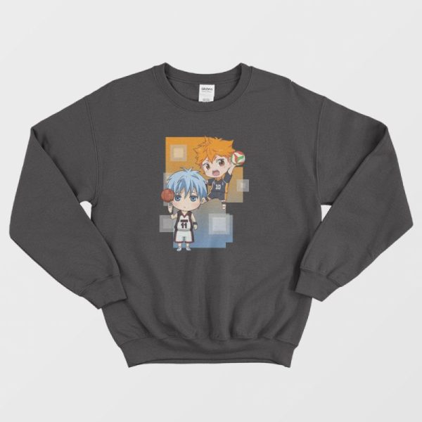 Hinata Shouyou X Kuroko Tetsuya Anime Chibi Sweatshirt