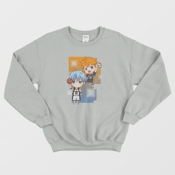 Hinata Shouyou X Kuroko Tetsuya Anime Chibi Sweatshirt