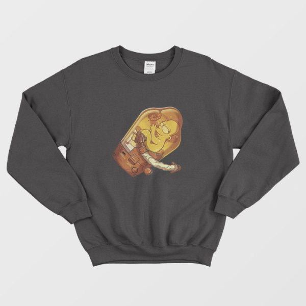 Homer Simpson in Death Stranding Baby Mash Up Sweatshirt