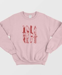 Horror Movie Characters in Knives Sweatshirt 1 Horror Movie Characters in Knives Sweatshirt 2