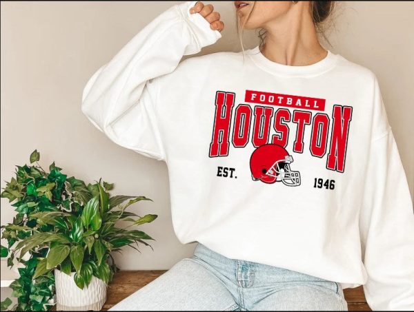 Houston Cougars Football Team Fan Sports Game Day Sweatshirt