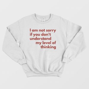 I Am Not Sorry If You Don’t Understand My Level Of Thinking Sweatshirt