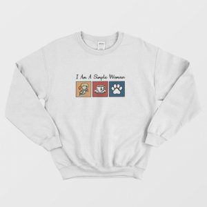 I am a Simple Woman Mermaid Tea and Dog Paw Sweatshirt