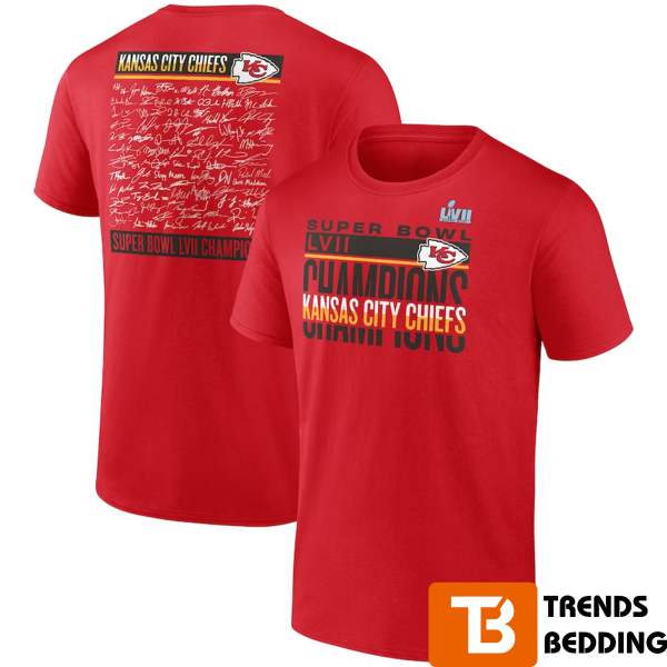 Kansas City Chiefs Super Bowl LVII Champions Signature T-Shirt