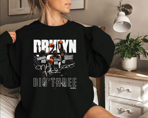 Kevin Durant Kyrie Irving &amp James Harden Brooklyn Trio City Sweatshirt