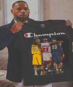 Kobe Bryant Michael Jordan And LeBron James Champion Shirt 2