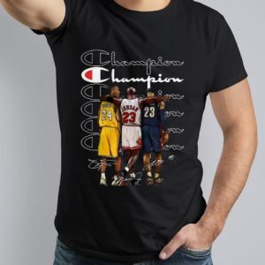 Kobe Bryant Michael Jordan And LeBron James Champion Signatures Shirt 3