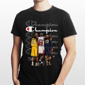 Kobe Bryant Michael Jordan And LeBron James Champion Signatures Shirt 4