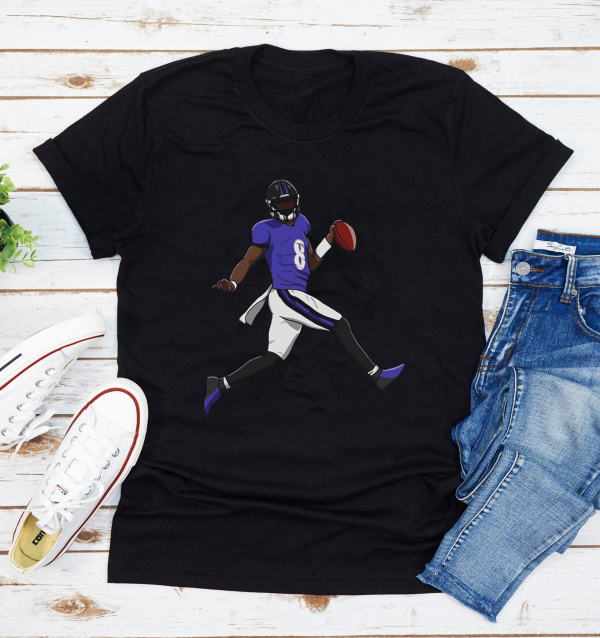 Lamar Jackson Being Touched Down Graphic Unisex T-Shirt