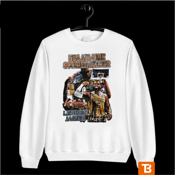 Lebron James NBA ALL-Time Scoring Leader Signature Sweatshirt