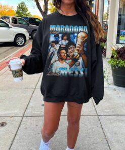 Lionel Messi Diego Maradona 90s Vintage Sweatshirt 1