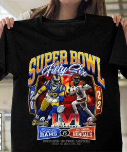 Los Angeles Rams Vs Cincinnati Bengals Super Bowl 2022 T-Shirt 1 Los Angeles Rams Vs Cincinnati Bengals Super Bowl 2022 T Shirt 2