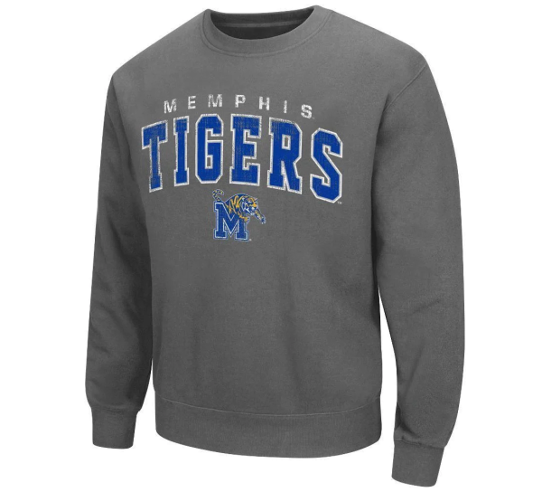 Memphis Tigers University Retro 90s Print Crewneck Sweatshirt