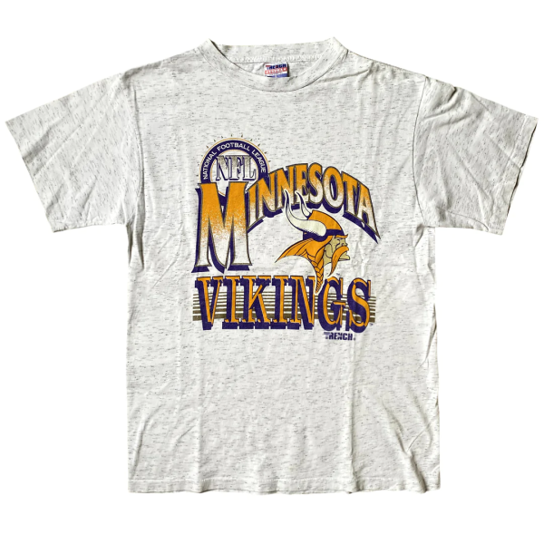 Minnesota Vikings Football Team Vintage NFL Graphic T-shirt 1990s