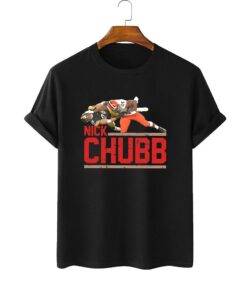 Nick Chubb Stiff Armed This Dude Through The Earth's Core Cleveland Browns T Shirt 2