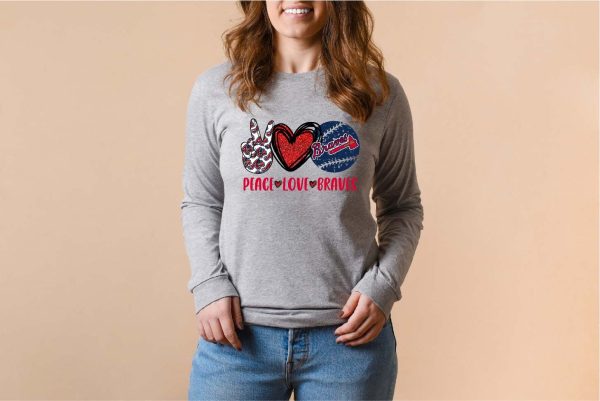 Peace Love Atlanta Braves World Series 2021 Sweatshirt