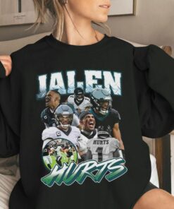 Philadelphia Football Jalen Hurts 90s Vintage Graphic Shirt 1