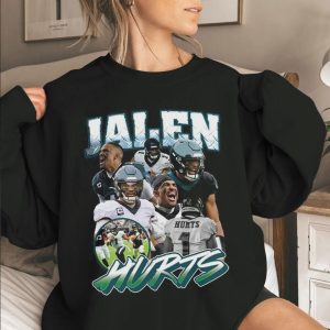 Philadelphia Football Jalen Hurts 90s Vintage Graphic Shirt 1