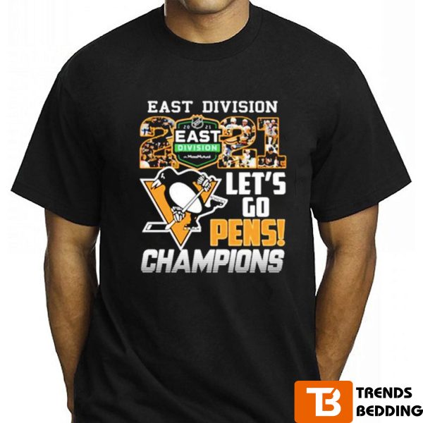 Pittsburgh Penguins East Division 2021 Let’s Go Pens Champions Shirt