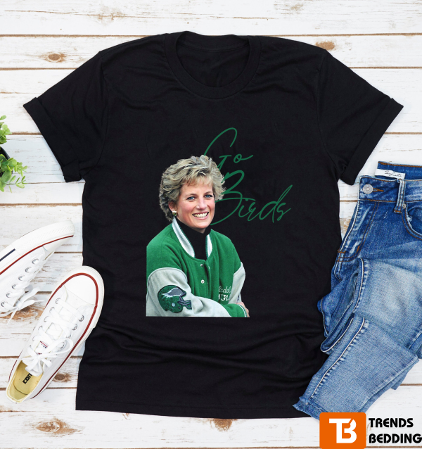 Princess Diana Go Birds Philadelphia Eagles Design T-shirt