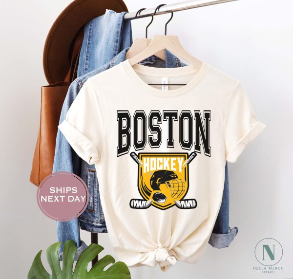 Retro Boston Hockey Shirt For Fans