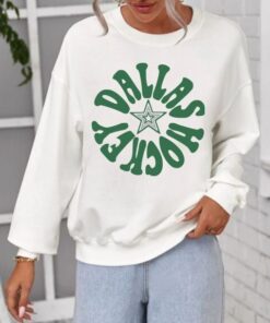 Retro Dallas Stars Hockey Crewneck Sweatshirt Vintage Texas NHL Star Style Apparel 1