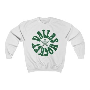 Retro Dallas Stars Hockey Crewneck Sweatshirt Vintage Texas NHL Star Style Apparel