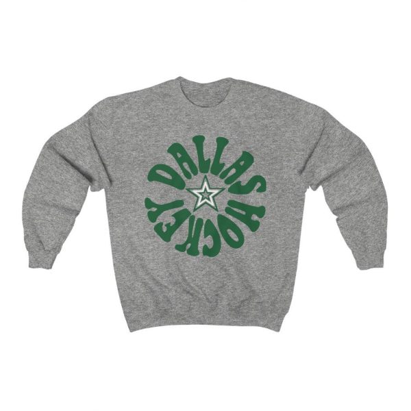 Retro Dallas Stars Hockey Crewneck Sweatshirt Vintage Texas NHL Star Style Apparel