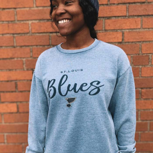 St. Louis Blues Print Logo Crewneck Sweatshirt