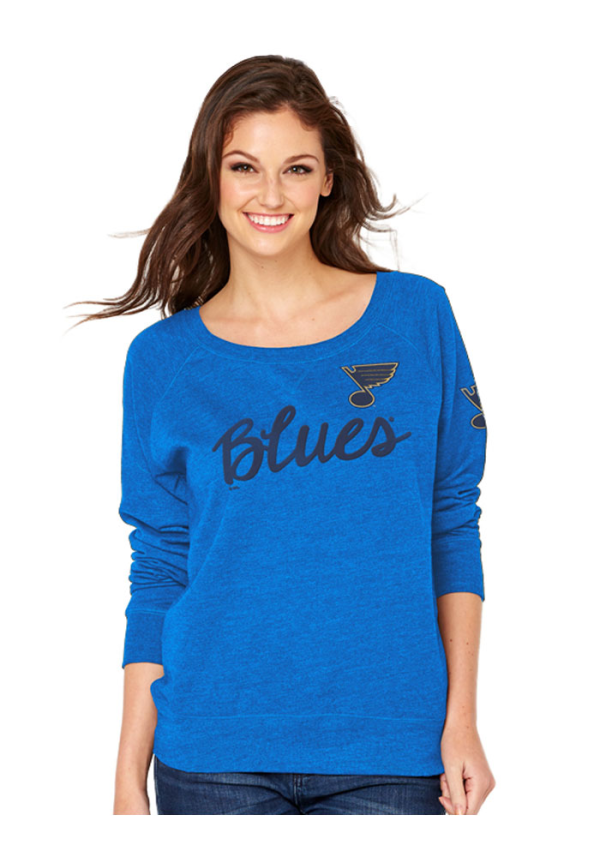 St Louis Blues Print Logo Vintage 90s Crewneck Sweatshirt