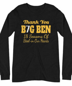 Thank You Big Ben Long Pittsburgh Steelers Sweatshirt 3