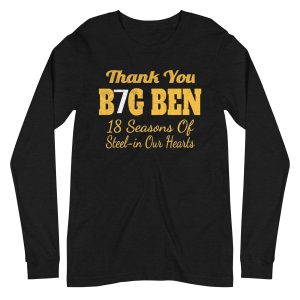 Thank You Big Ben Long Pittsburgh Steelers Sweatshirt 3