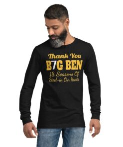 Thank You Big Ben Long Pittsburgh Steelers Sweatshirt 5