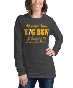Thank You Big Ben Long Pittsburgh Steelers Sweatshirt 7
