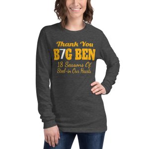 Thank You Big Ben Long Pittsburgh Steelers Sweatshirt 7