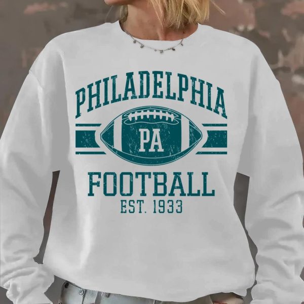 Throwback Philadelphia Football Game Day Crewneck Sweatshirt