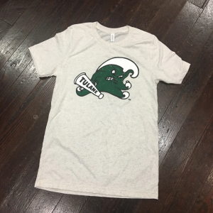 Tulane Green Angry Wave Oatmeal Triblend T-shirt 2023