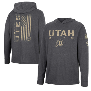 Utah Utes Team Logo Military Appreciation Unisex Hoodie