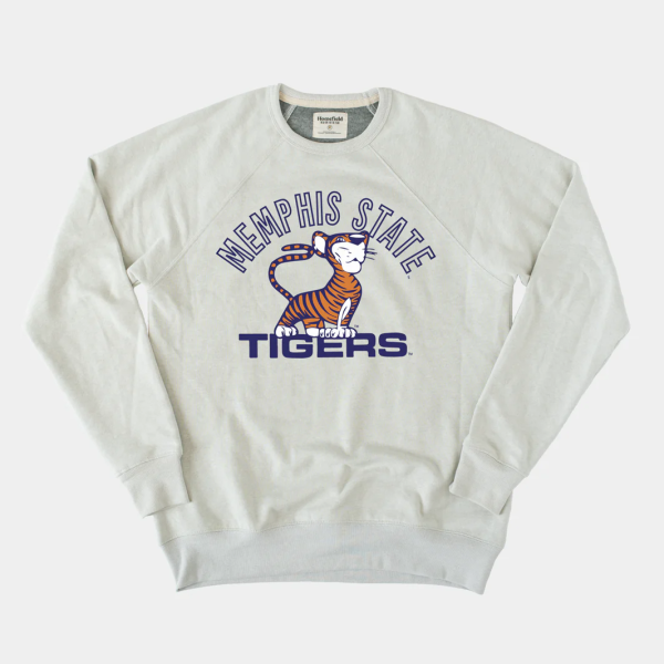 Vintage 90s Memphis State Tigers Print Crewneck Sweatshirt