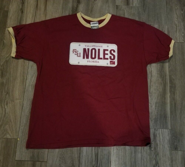 Vintage 90s Nike Florida Seminoles Noles T-Shirt Plate FSU