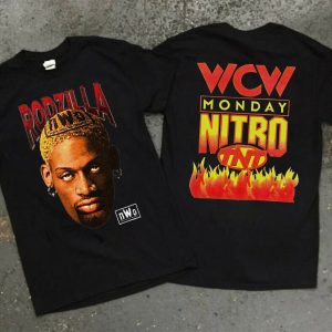 Vintage 90’s Rodzilla Dennis Rodman N.W.O WCW Monday Nitro T-Shirt