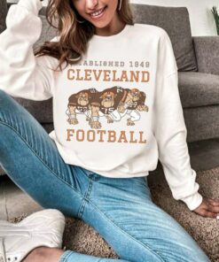 Vintage Cleveland Browns Crewneck Retro Style Football Apparel Mens amp Women 1