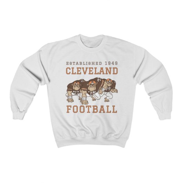 Vintage Cleveland Browns Crewneck Retro Style Football Apparel Men’s &amp Women