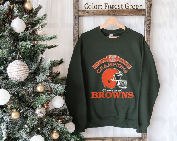 Vintage Cleveland Browns Dawg Pound Football Fan Gear Apparel Crewneck Sweatshirt