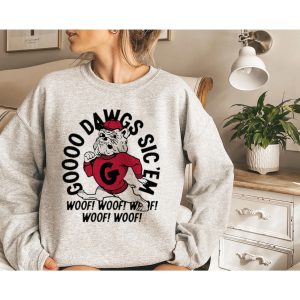 Vintage Georgia Bulldogs Go Dawgs Sicem Crewneck Sweatshirt 1